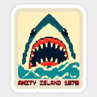 Jaws 1975 8 Bit Sticker